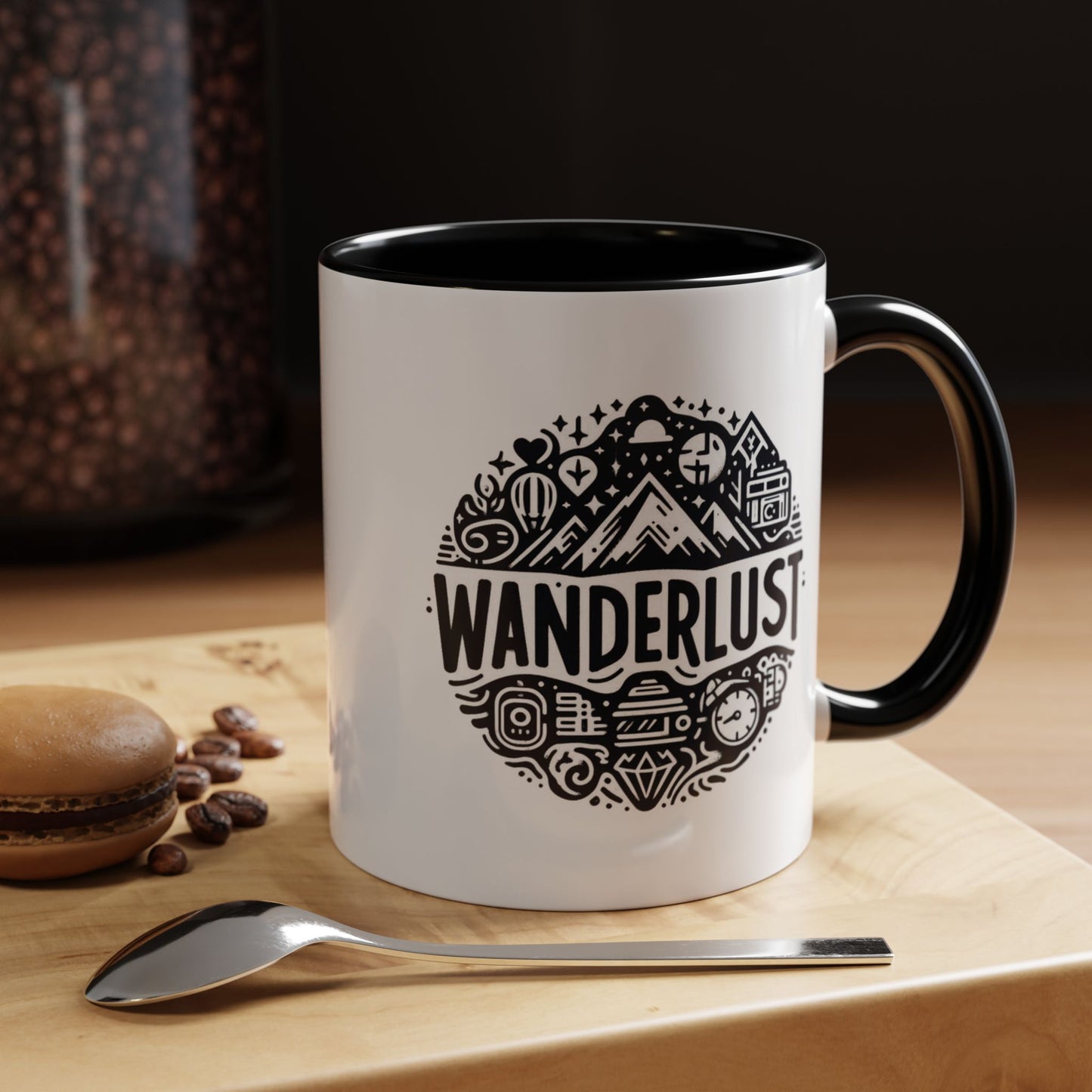 Wanderlust for the Travelling Soul | Accent Coffee Mug (11, 15oz)