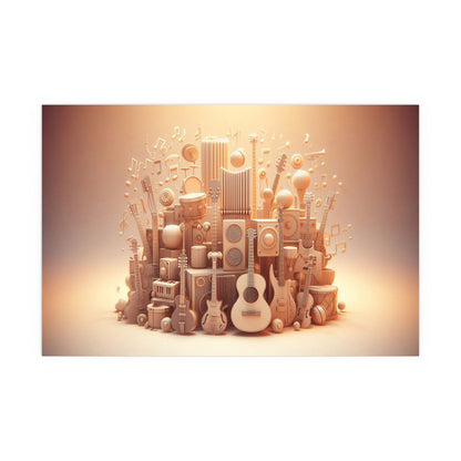 Music is Life | Indoor and Outdoor Silk Poster