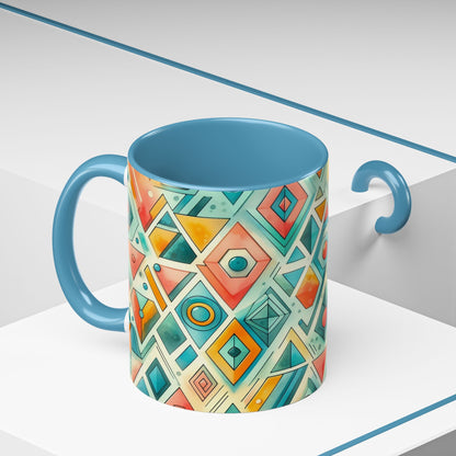 Abstract Geometric Pattern | Accent Coffee Mug (11oz)