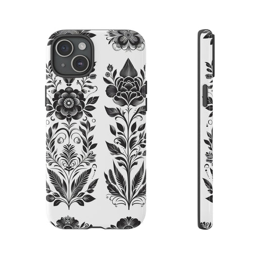 Monochrome Flower Design | Tough Cases