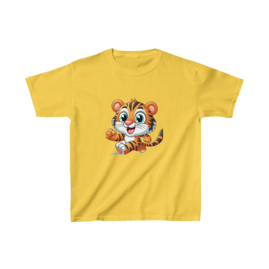 Baby Tiger running | Kids Heavy Cotton™ Tee