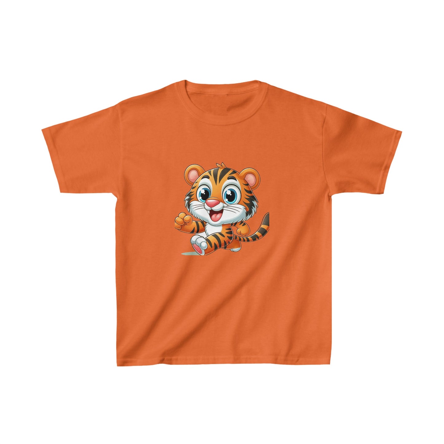 Bébé tigre en train de courir | T-shirt en coton épais™ pour enfants