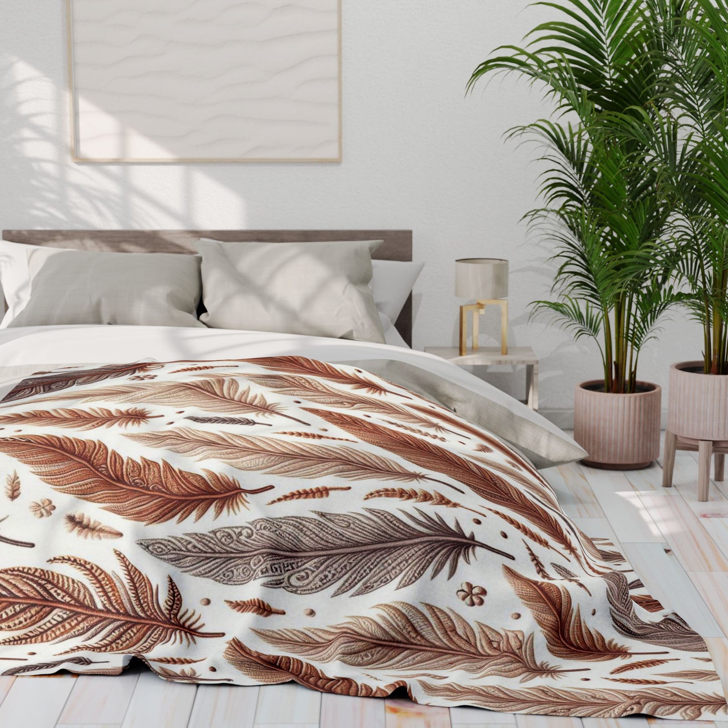 Feathers Pattern | Arctic Fleece Blanket