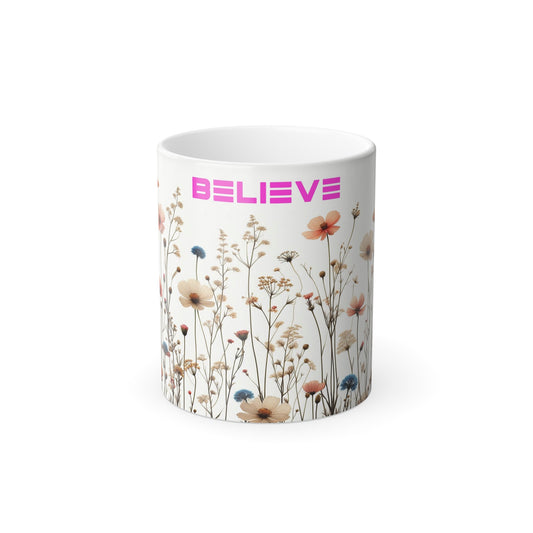 Believe | Wildflowers | Color Morphing Mug, 11oz