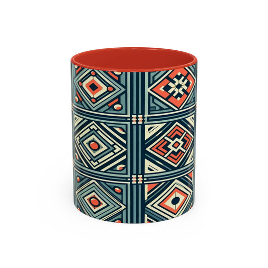 Diamond Geometric Pattern | Accent Coffee Mug (11oz)