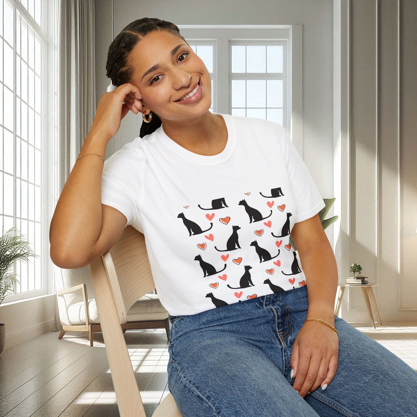 Cats and Hearts | Unisex Soft T-shirt