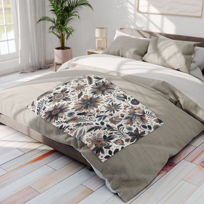 Flower And Leave Pattern | Arctic Fleece Blanket