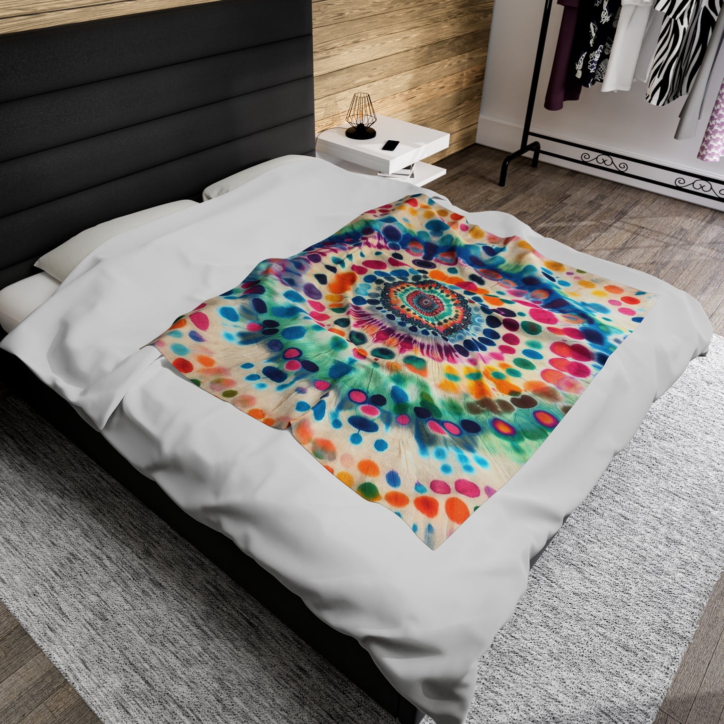 Multicolored Swirl | Velveteen Plush Blanket