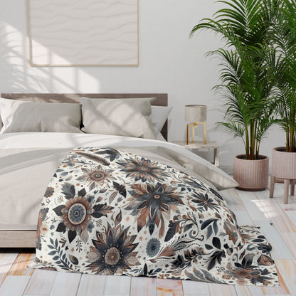 Flower And Leave Pattern | Arctic Fleece Blanket