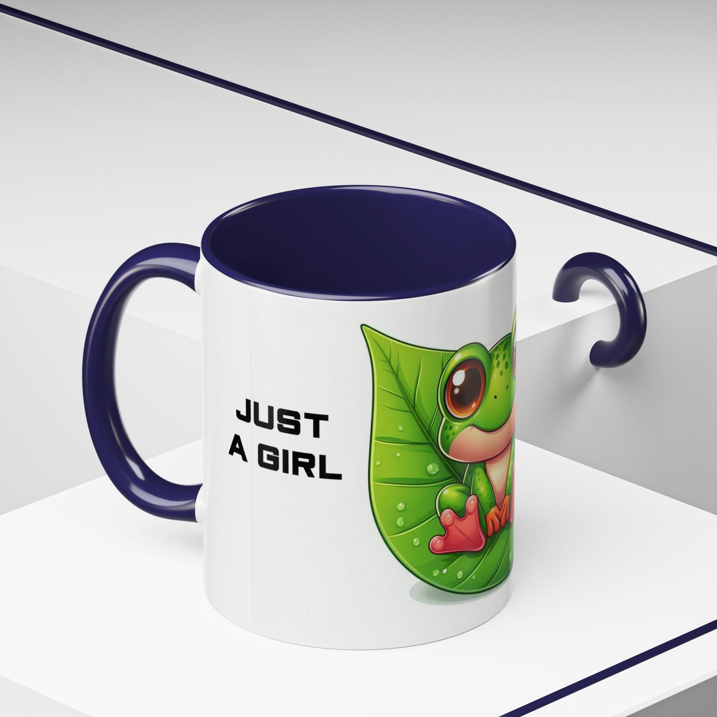 Just A Girl Who Loves Frogs | Accent Coffee Mug (11, 15oz)