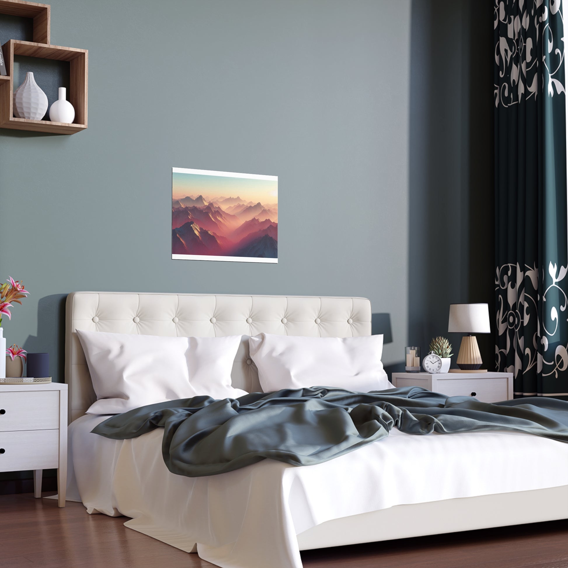 Dawn on the Mountains | Indoor and Outdoor Silk Poster