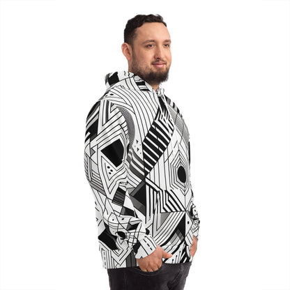 Geometric Black and White Pattern | Unisex Hoodie