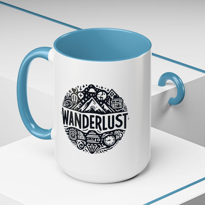 Wanderlust for the Travelling Soul | Accent Coffee Mug (11, 15oz)