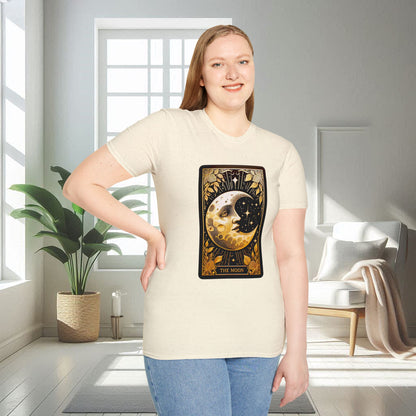 La carte de tarot de la lune | T-shirt doux unisexe