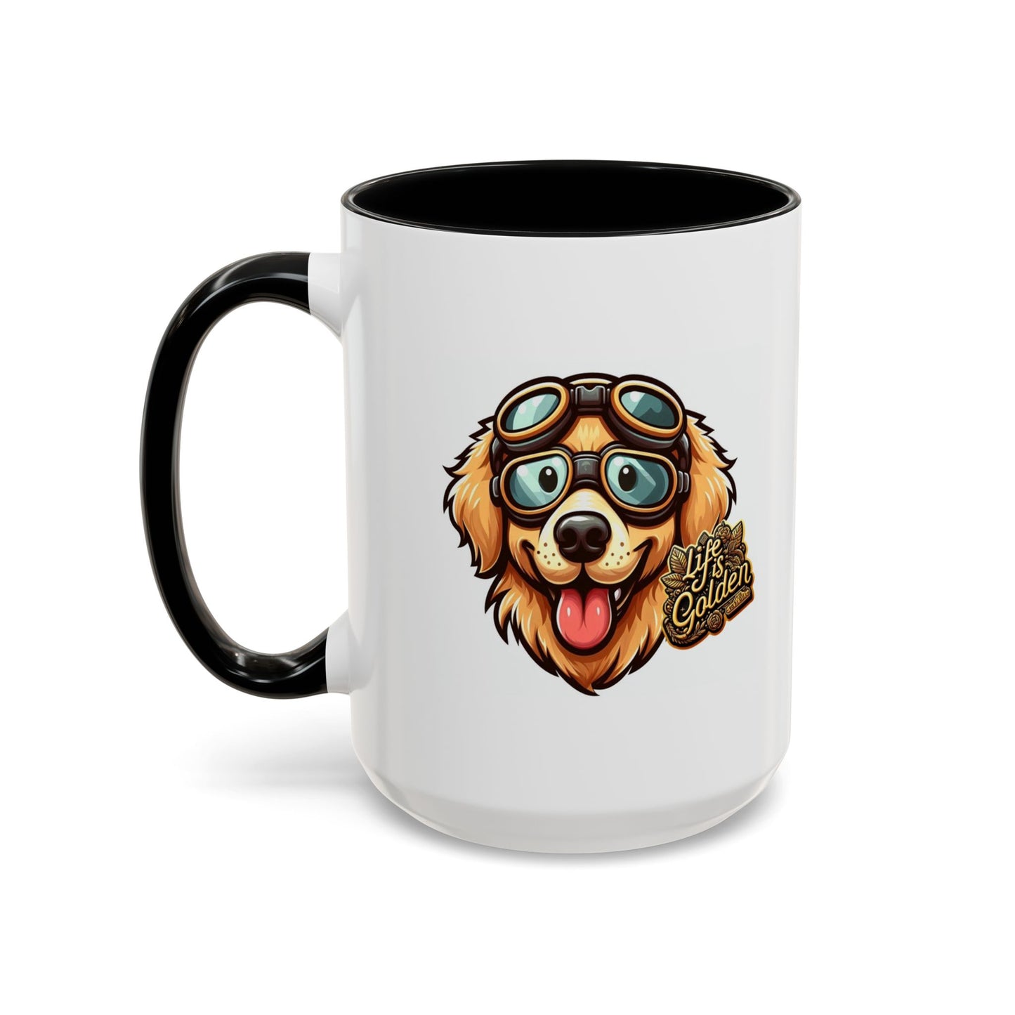 Life is Golden with a Golden Retriever | Accent Coffee Mug (11, 15oz)