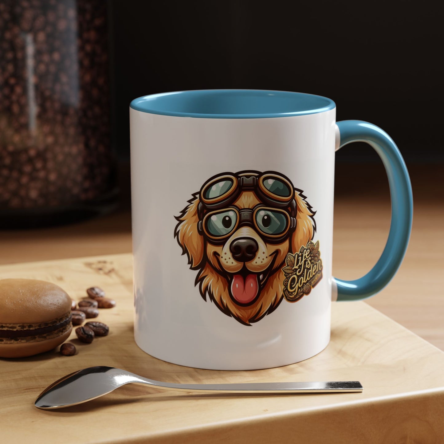 Life is Golden with a Golden Retriever | Accent Coffee Mug (11, 15oz)