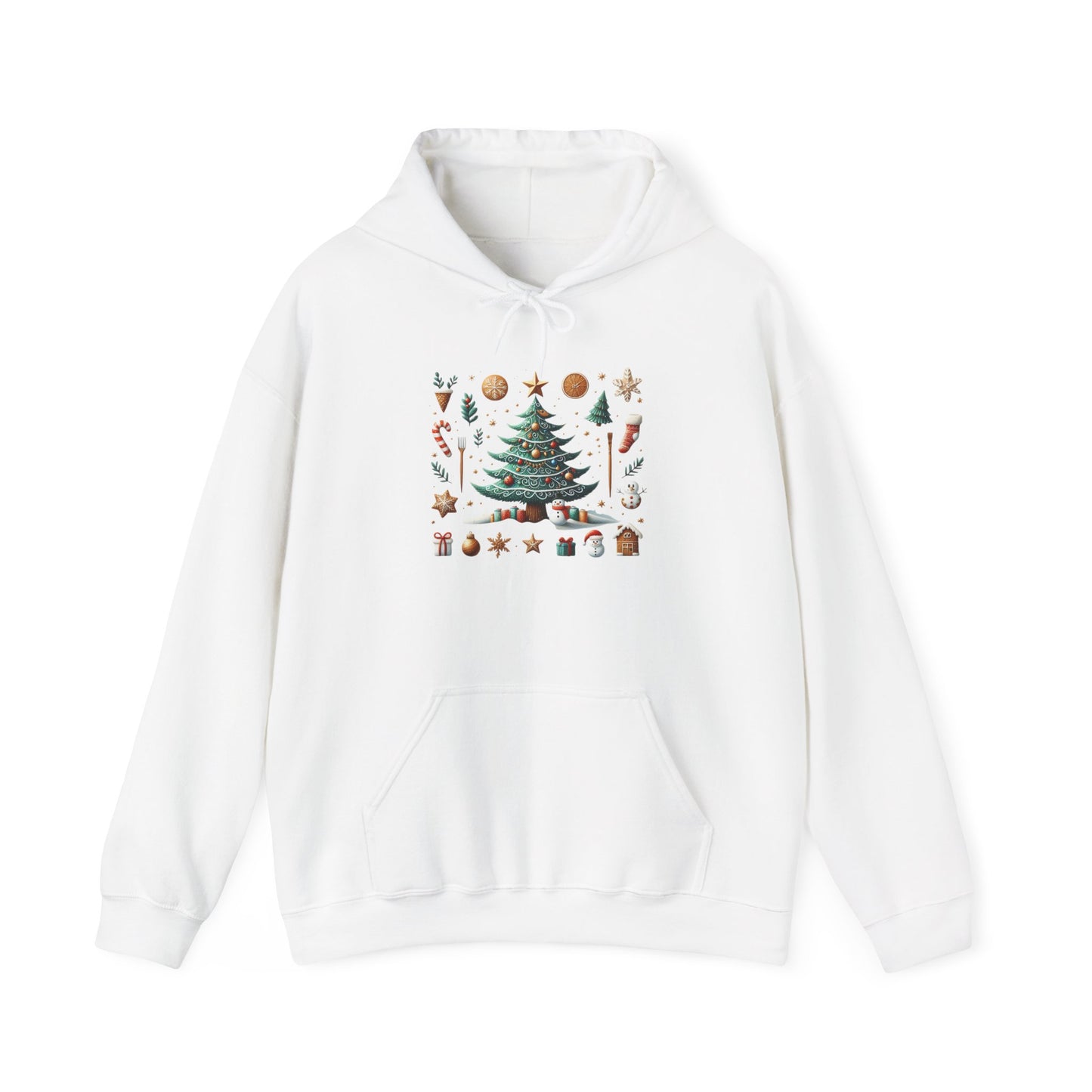 Christmas Tree and Accessories | Unisex Heavy Blend™ Hooded Sweatshirt