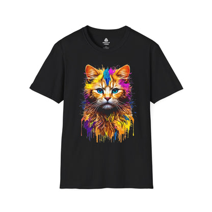 Chat peint | T-shirt doux unisexe