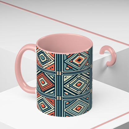 Diamond Geometric Pattern | Accent Coffee Mug (11oz)