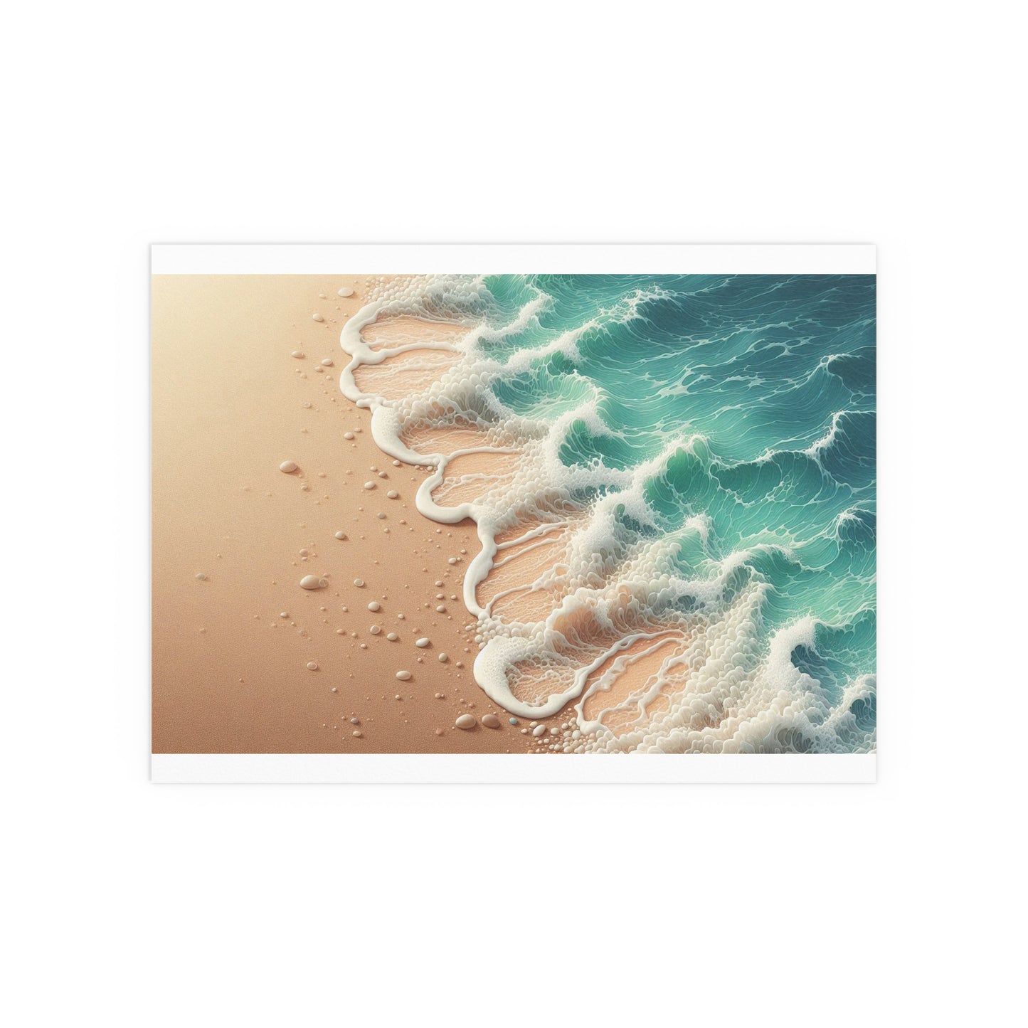 Wave Crashing a Sandy Beach | Indoor and Outdoor Silk Poster