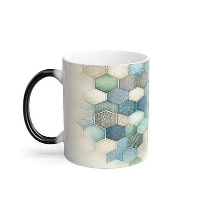 Calming Geometric Design | Color Morphing Mug, 11oz