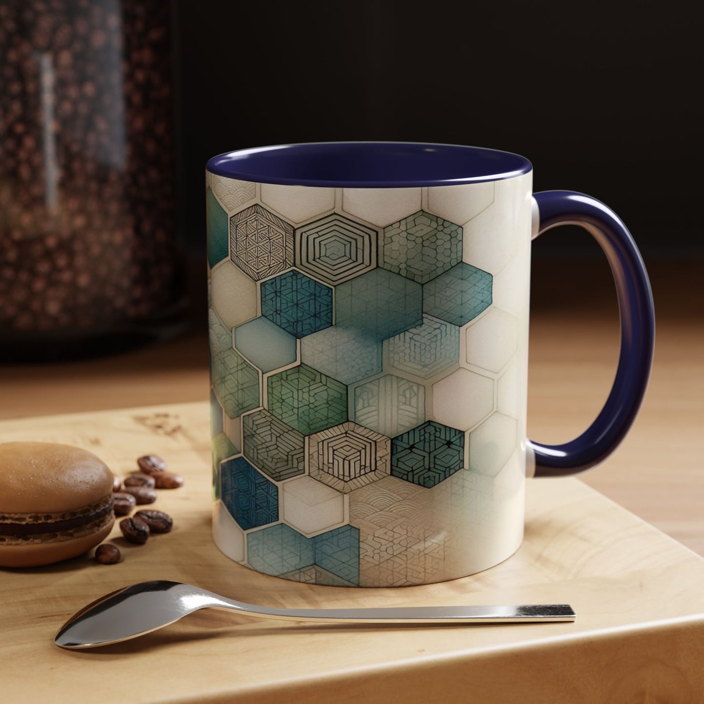 Calming Geometric Design | Accent Coffee Mug (11oz)