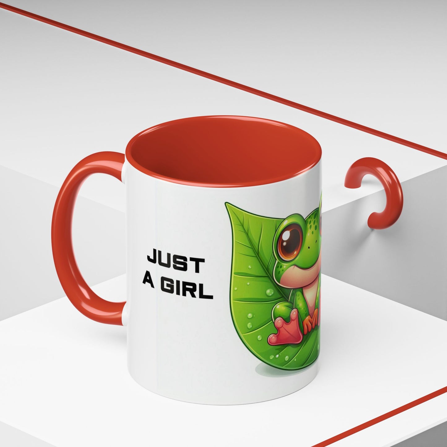 Just A Girl Who Loves Frogs | Accent Coffee Mug (11, 15oz)