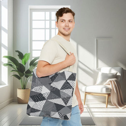 Black, White Abstract Shapes | Tote Bag