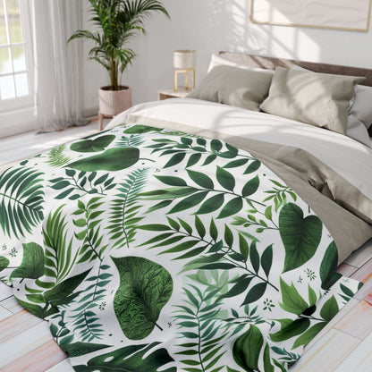 Fern, Palm and Other Leaves | Arctic Fleece Blanket