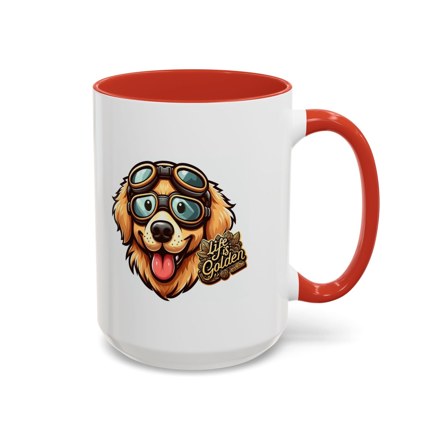 Life is Golden with a Golden Retriever | Accent Coffee Mug (11, 15oz)