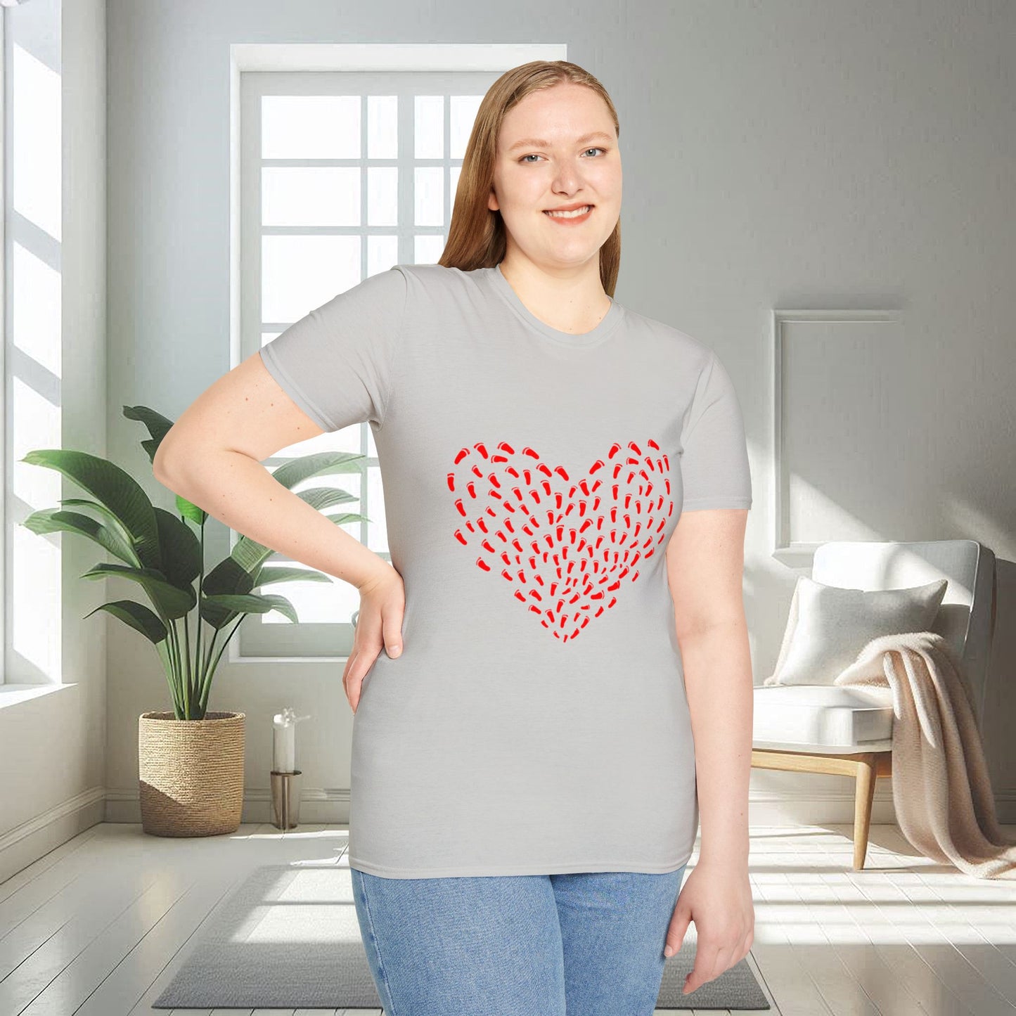 Footprint of Hearts | Unisex Soft T-shirt