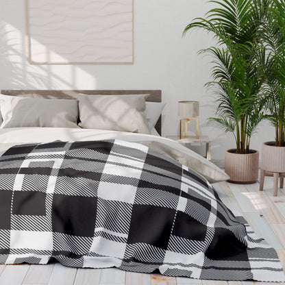 Black, White Pattern | Arctic Fleece Blanket