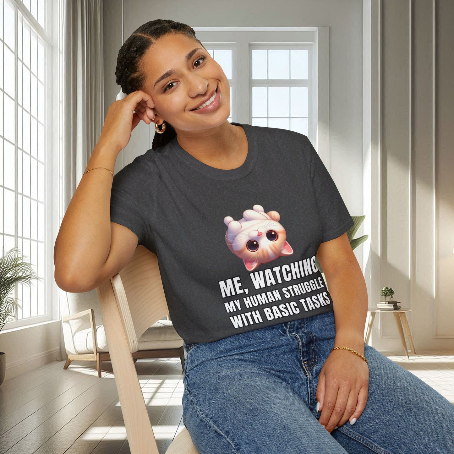 Watching My Human | Unisex Soft T-shirt