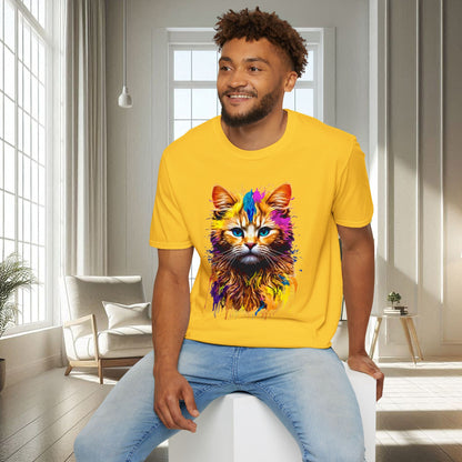 Chat vibrant | T-shirt doux unisexe