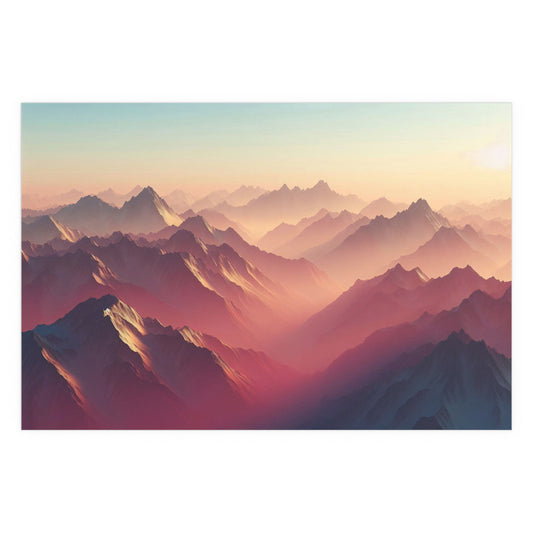 Dawn on the Mountains | Indoor and Outdoor Silk Poster