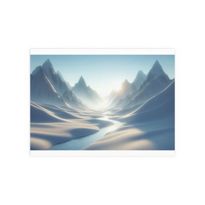 Icy Peaks in Summer | Time Changes For All | Indoor and Outdoor Silk Poster