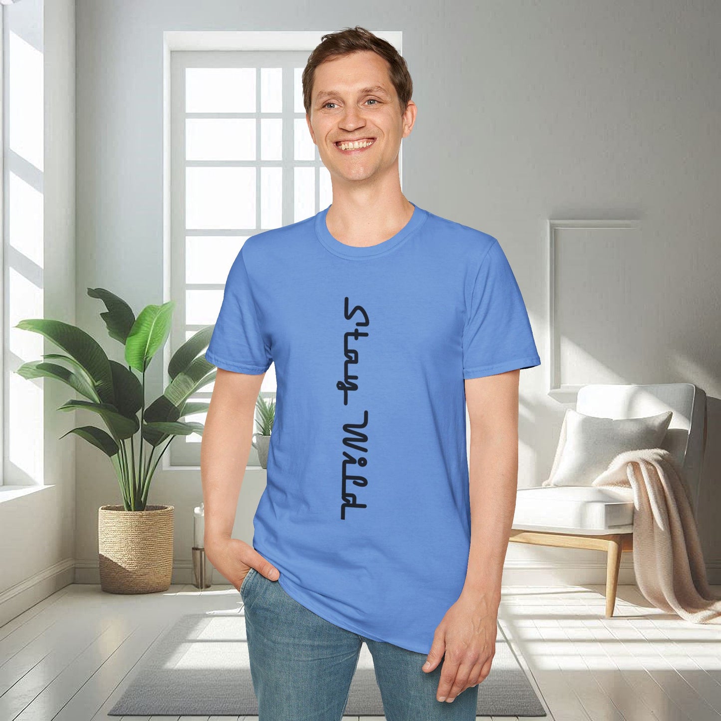 Restez sauvage | T-shirt doux unisexe