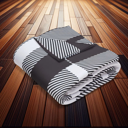 Black, White Pattern | Arctic Fleece Blanket