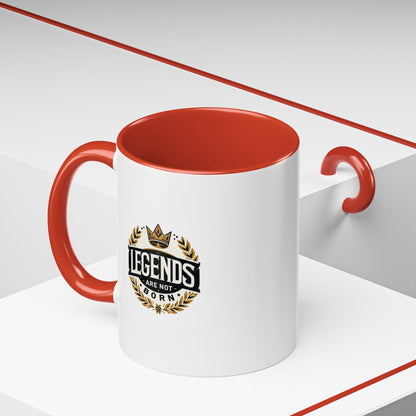 Legend Are Not Born | Accent Coffee Mug (11, 15oz)