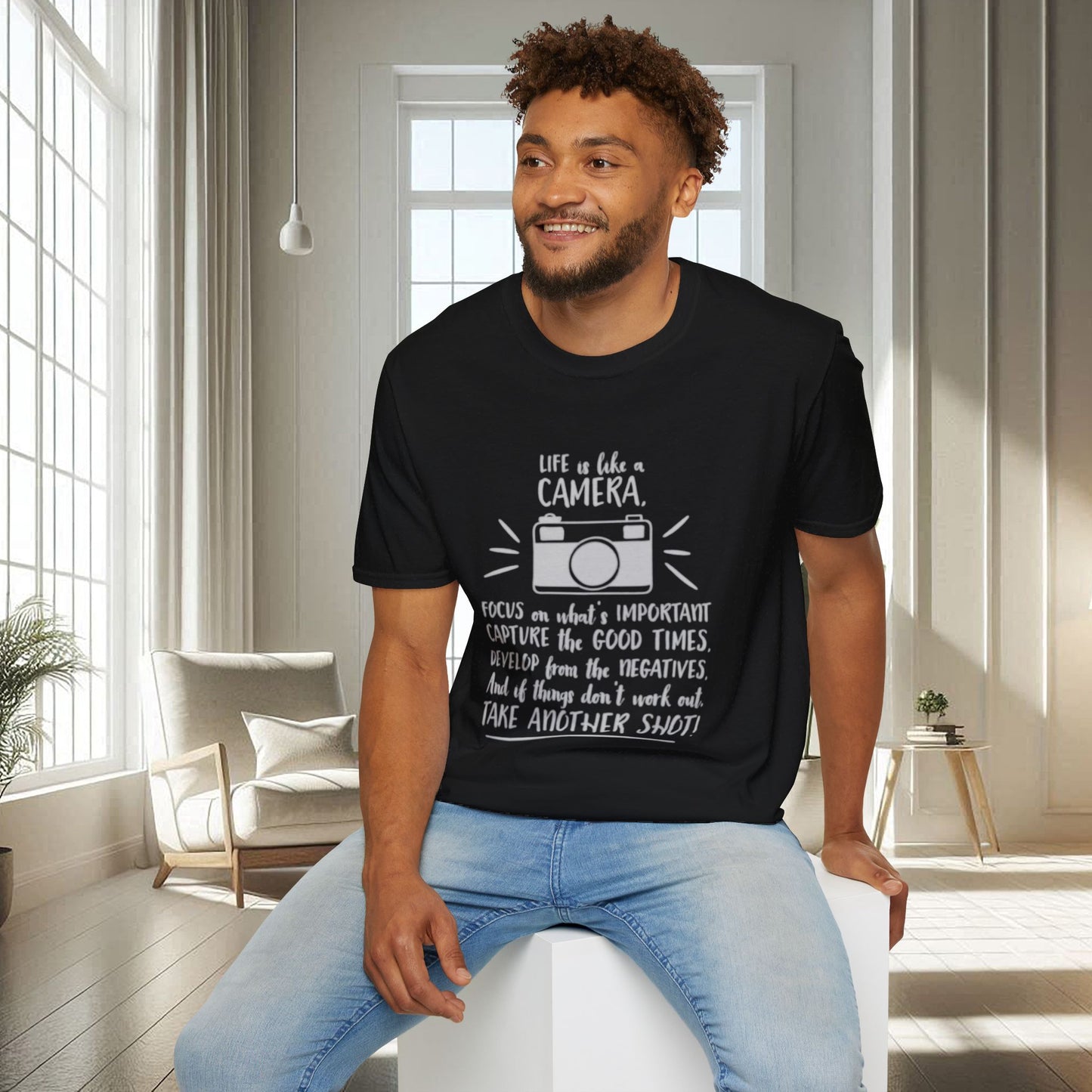 Cita positiva sobre la vida | Camiseta unisex suave