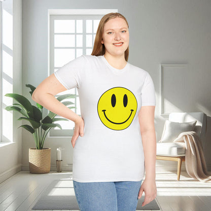 T-shirt unisexe doux avec émoticône souriante