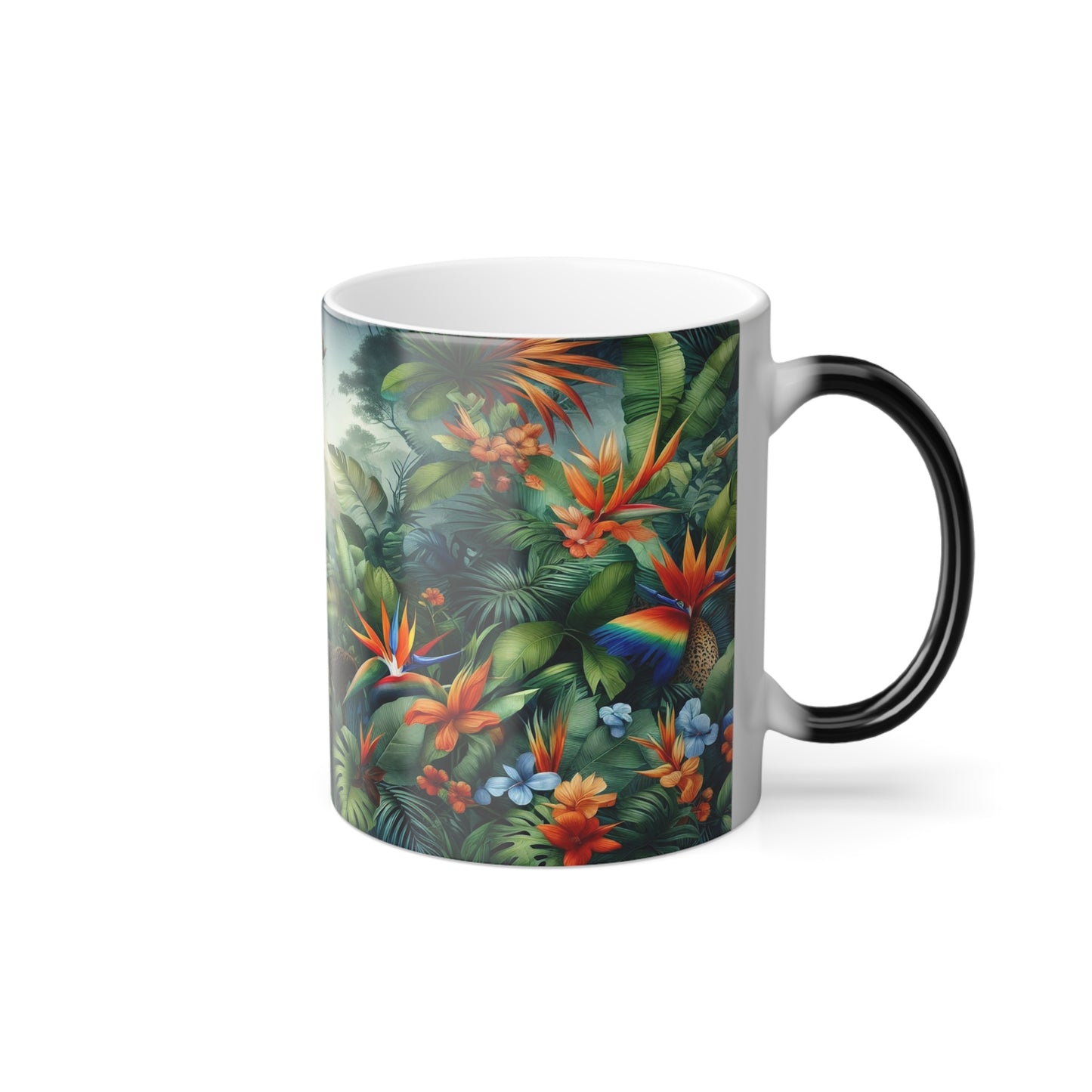 Forêt tropicale luxuriante | Tasse à changement de couleur, 11 oz