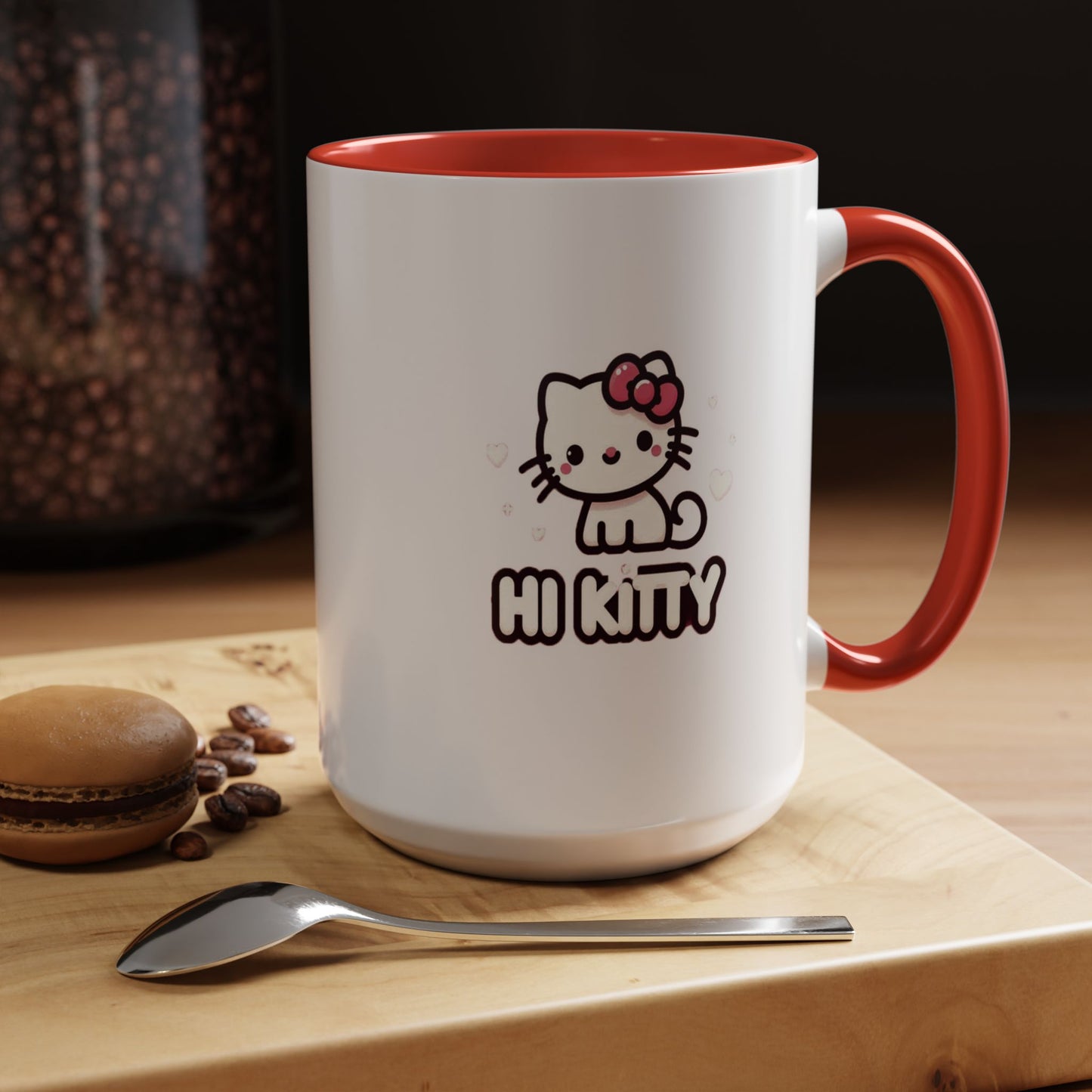 Taza de café con acento de Hi Kitty (11 oz y 15 oz)