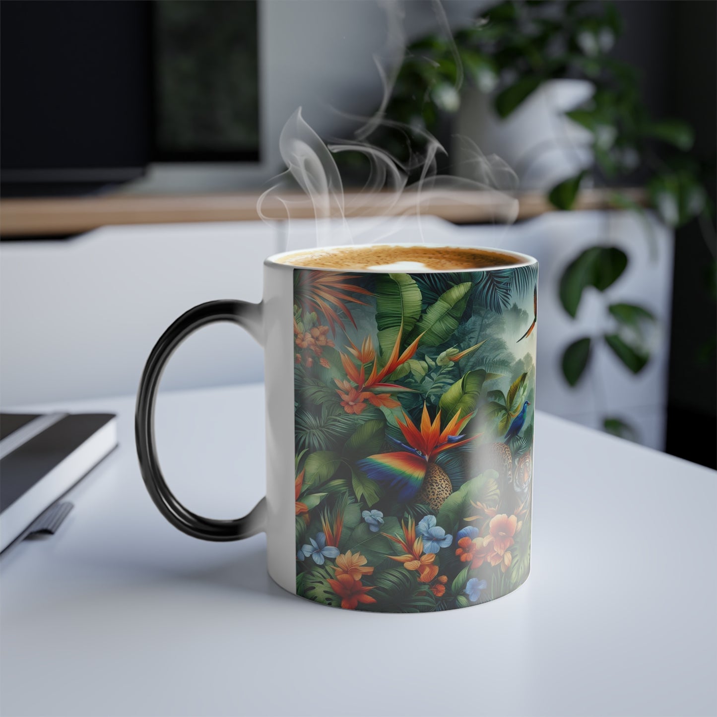 Forêt tropicale luxuriante | Tasse à changement de couleur, 11 oz