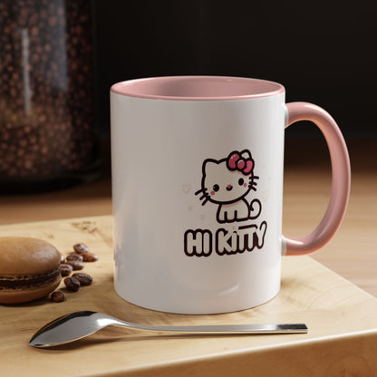 Taza de café con acento de Hi Kitty (11 oz y 15 oz)