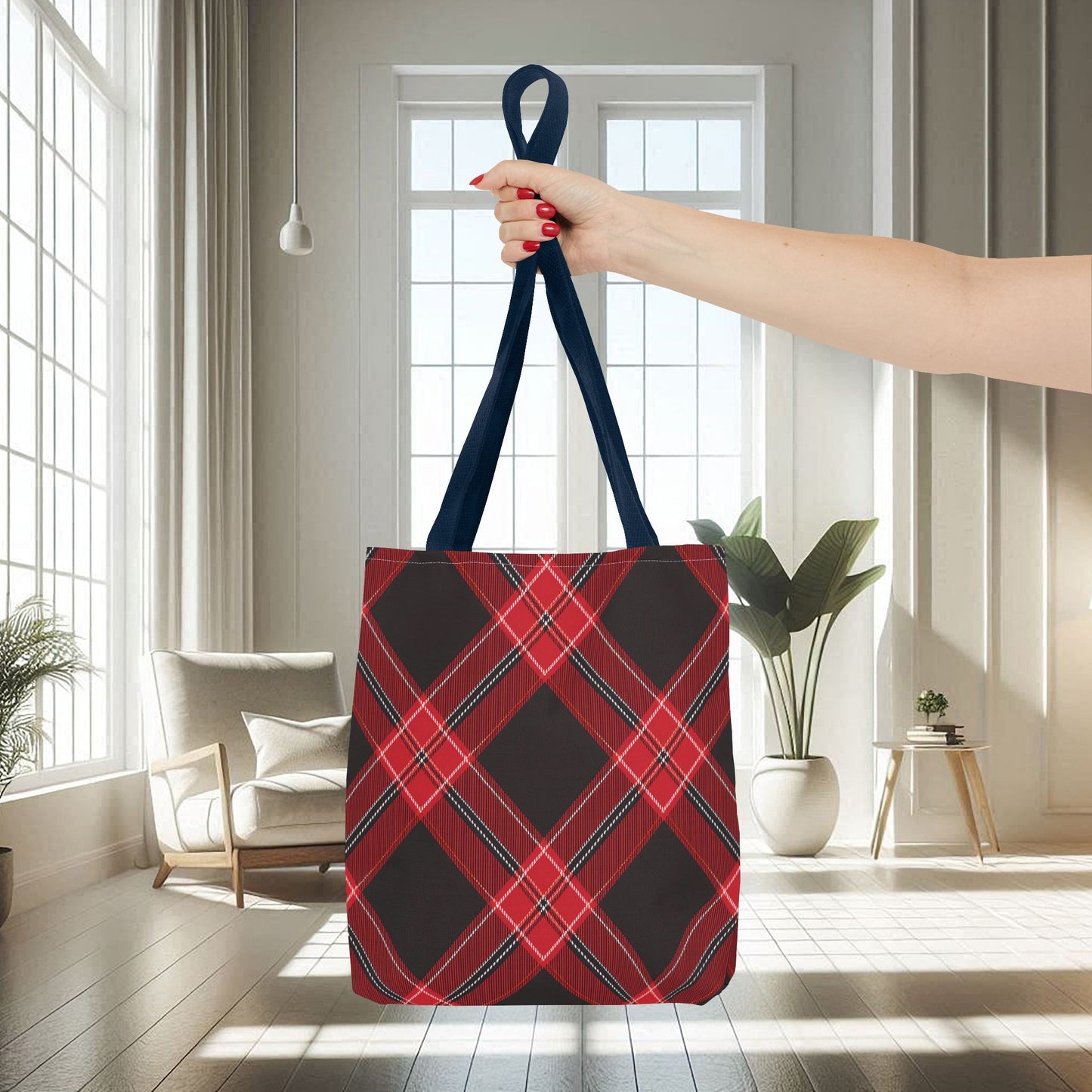 Red, Black Flannel Pattern | Tote Bag