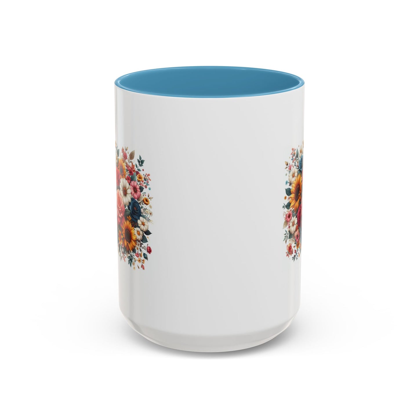 Fleurs multicolores | Tasse à café Accent (11, 15 oz)