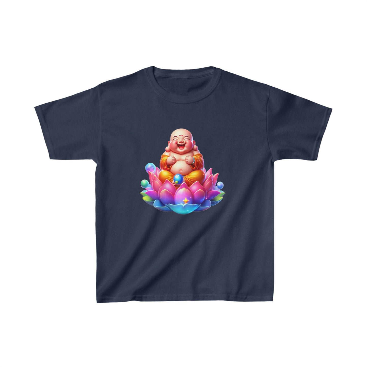 Camiseta de algodón pesado para niños Laughing Buddha