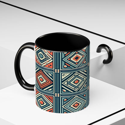 Diamond Geometric Pattern | Accent Coffee Mug (11oz)