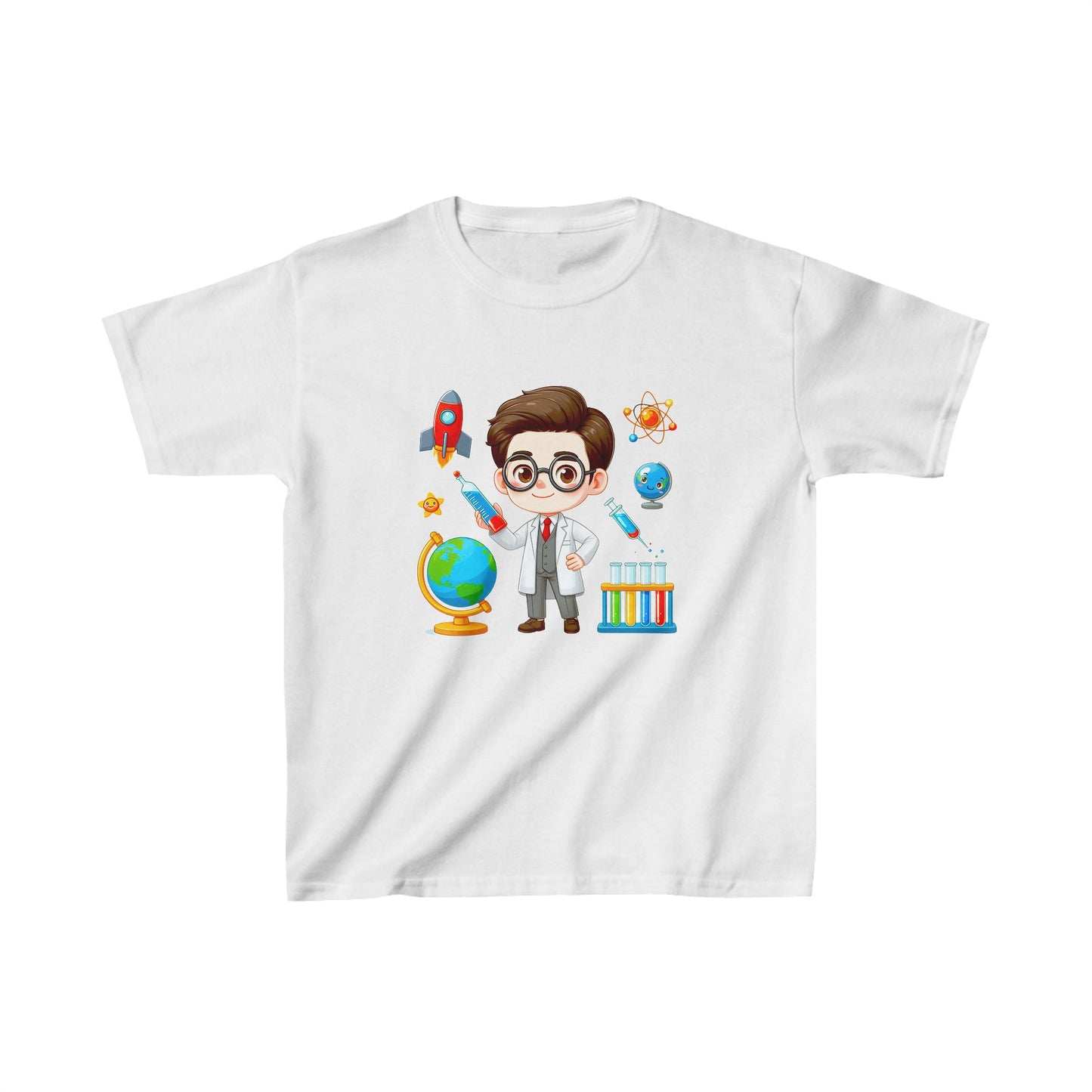 Garçon dans le laboratoire | T-shirt en coton épais™ pour enfants